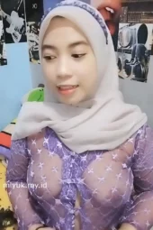 Toket Mbak Ayu Jilbab Kebaya Transparan